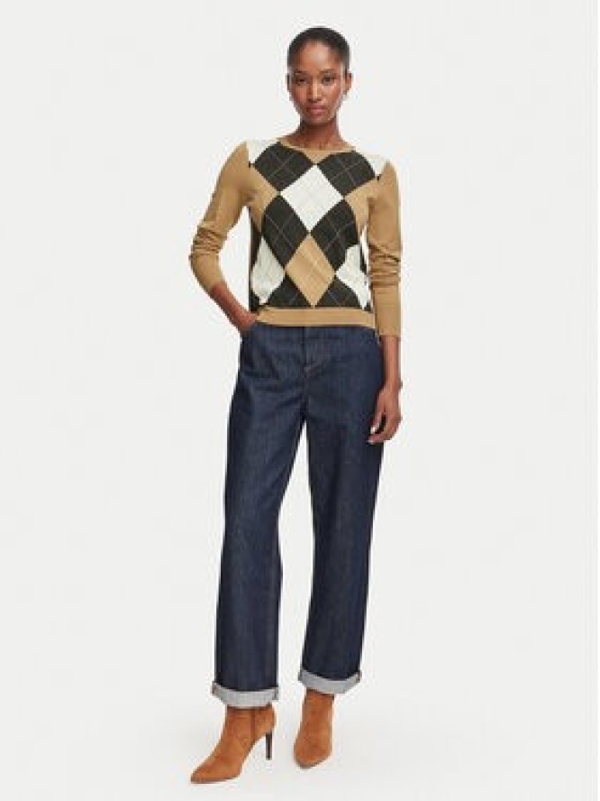 Marella Sweter Carabo 2625366131 Brązowy jasny Regular Fit