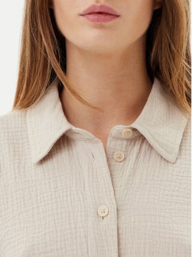 Vero Moda Koszula Natali 10279685 Beżowy Standard Fit