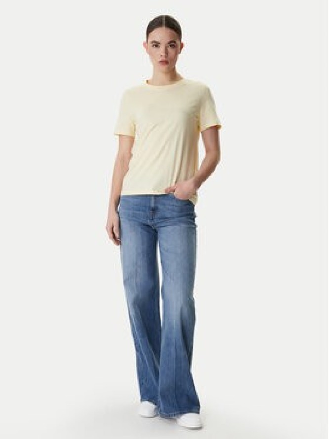 Vero Moda T-Shirt Paulina 10316991 Żółty Regular Fit