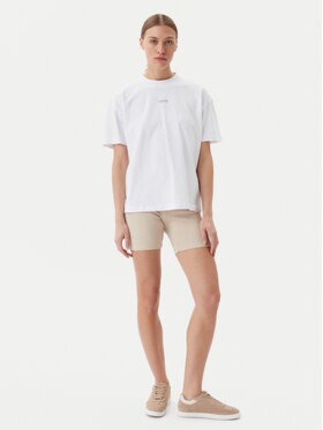 Calvin Klein Jeans T-Shirt Placed Institutional J20J225539 Biały Relaxed Fit