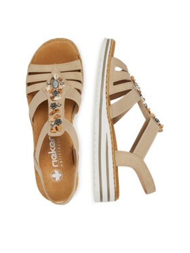 Rieker Sandały V0649-62 Beżowy