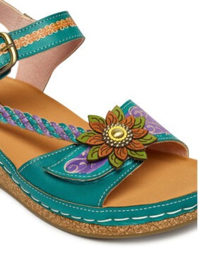 Laura Vita Sandały Facscineo 09 Turkusowy