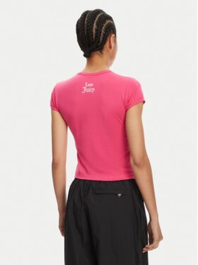 Juicy Couture T-Shirt Just Juicy JCGCT125040 Różowy Slim Fit