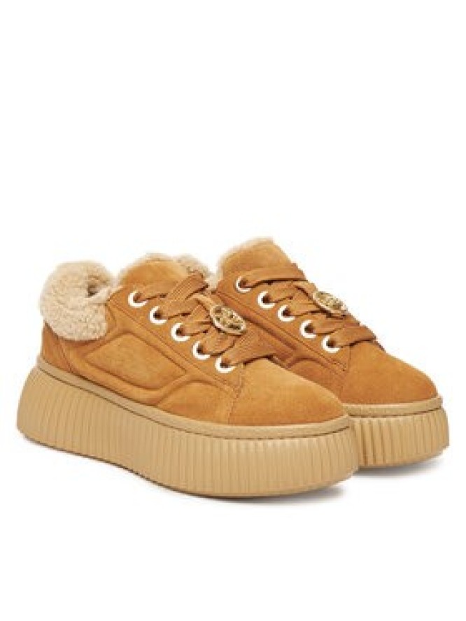 KARL LAGERFELD Sneakersy Kreeper Lo KL42312 Brązowy