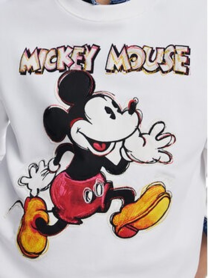 Desigual Bluza Avery Mickey 25SWSK45 Écru Regular Fit