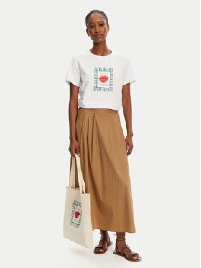 Marella T-Shirt Cappero 2515971052 Biały Regular Fit