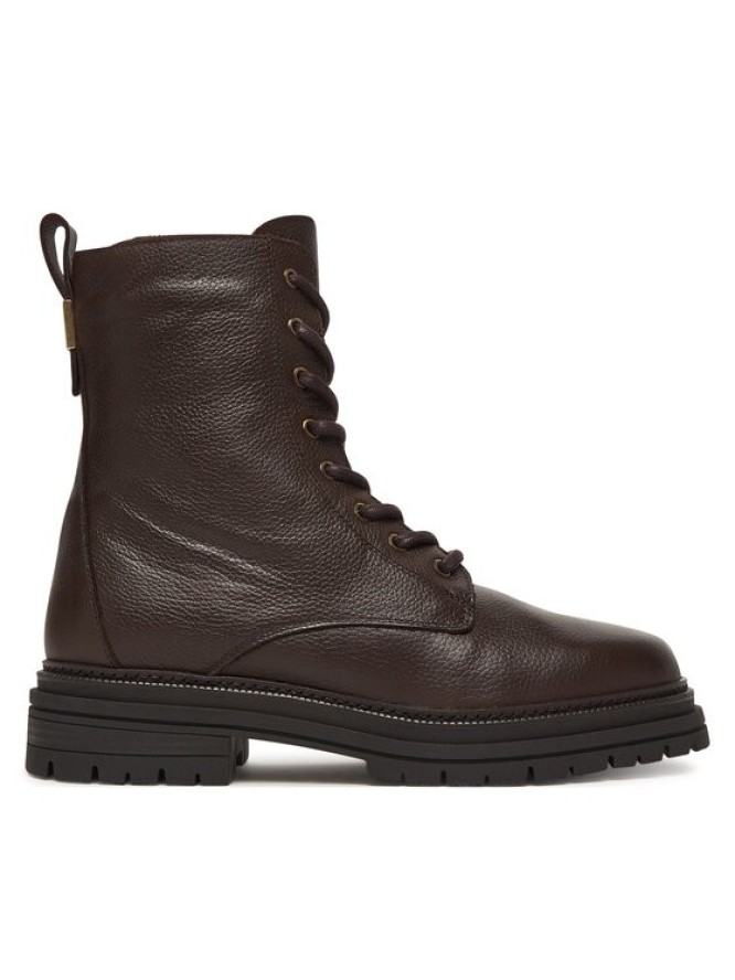 Tommy Hilfiger Trapery Th Plaque Pebble Lace Boot Warm FW0FW08767 Brązowy