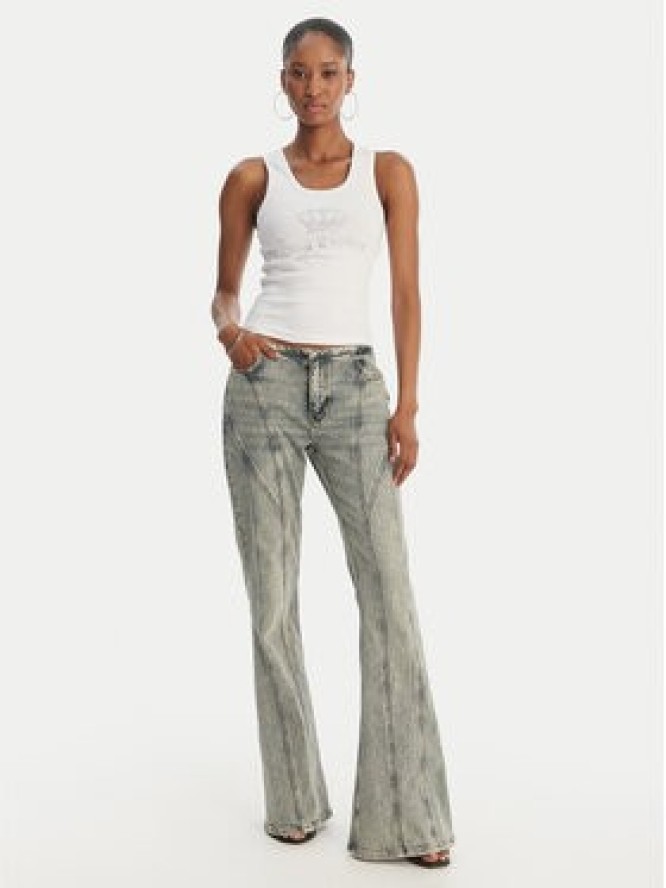 Juicy Couture Top Gothic Crown JCBLV126807 Biały Slim Fit