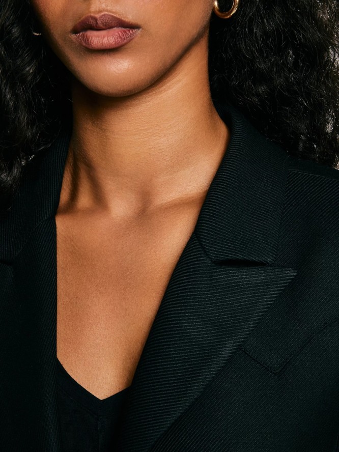 Marynarka damska z dodatkiem wełny czarna Emisa 906