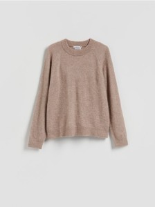 Sweter z wełną - brązowy