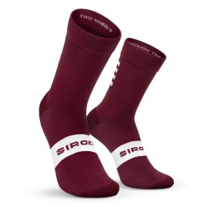 Skarpetki rowerowe Kolarstwo Siroko S1 Burgundy