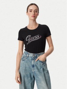 Guess T-Shirt W6YI21 K4337 Czarny Regular Fit