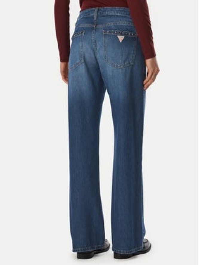 Guess Jeansy W6YA3W D1356 Niebieski Wide Leg