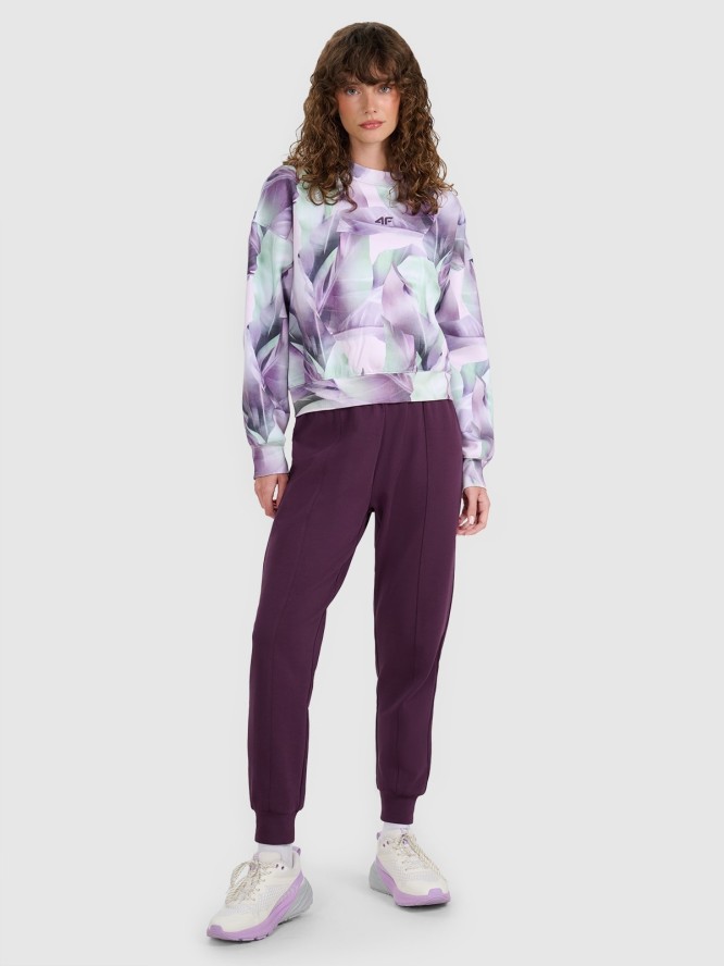 4F Bluza dresowa nierozpinana bez kaptura damska - multikolor XL