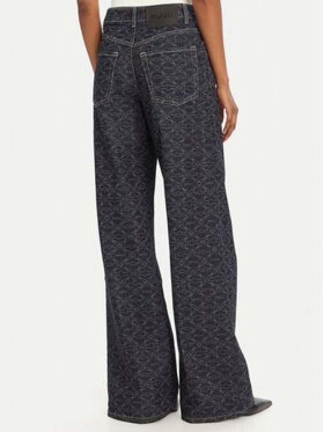 HUGO Jeansy 50541522 Granatowy Wide Leg