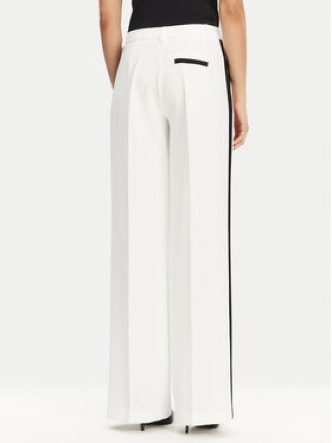 Maryley Spodnie materiałowe 25EB566/43BN Biały Regular Fit