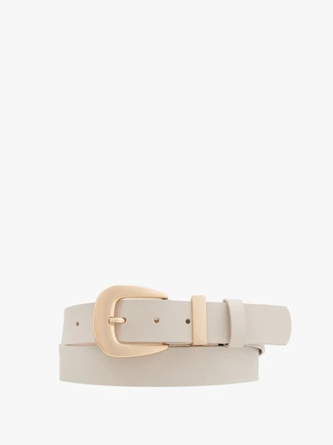 Kremowy pasek damski