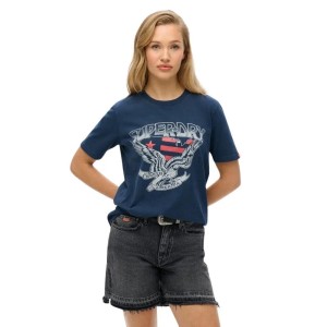 Koszulka damska casual z fantazyjnym wzorem Superdry Varsity