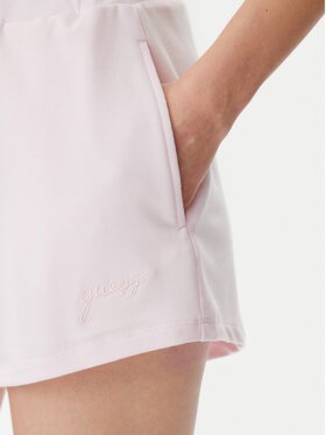 Guess Szorty materiałowe O5GD06 KCQP2 Różowy