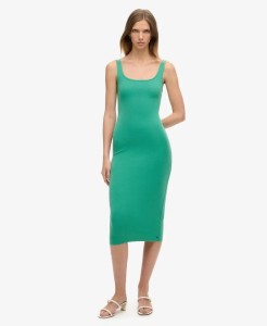 superdry Sukienka Midi Jersey z Kwadratowym Dekoltem – Greenlake