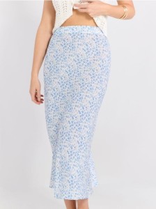 Wiskozowa spódnica maxi w kwiaty - wielobarwny