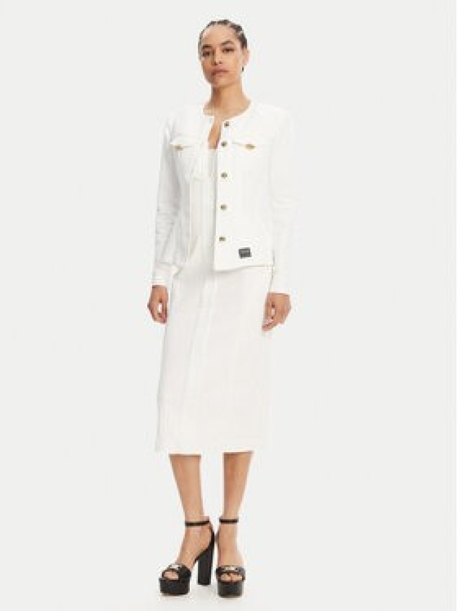 Versace Jeans Couture Kurtka jeansowa 78HAS457 Biały Slim Fit