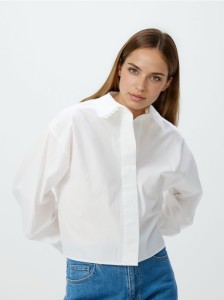 Koszula z bawełną - biały