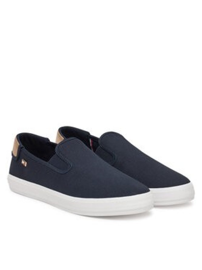 Tommy Hilfiger Tenisówki Vulc Canvas Slip-On Sneaker FW0FW08645 Granatowy