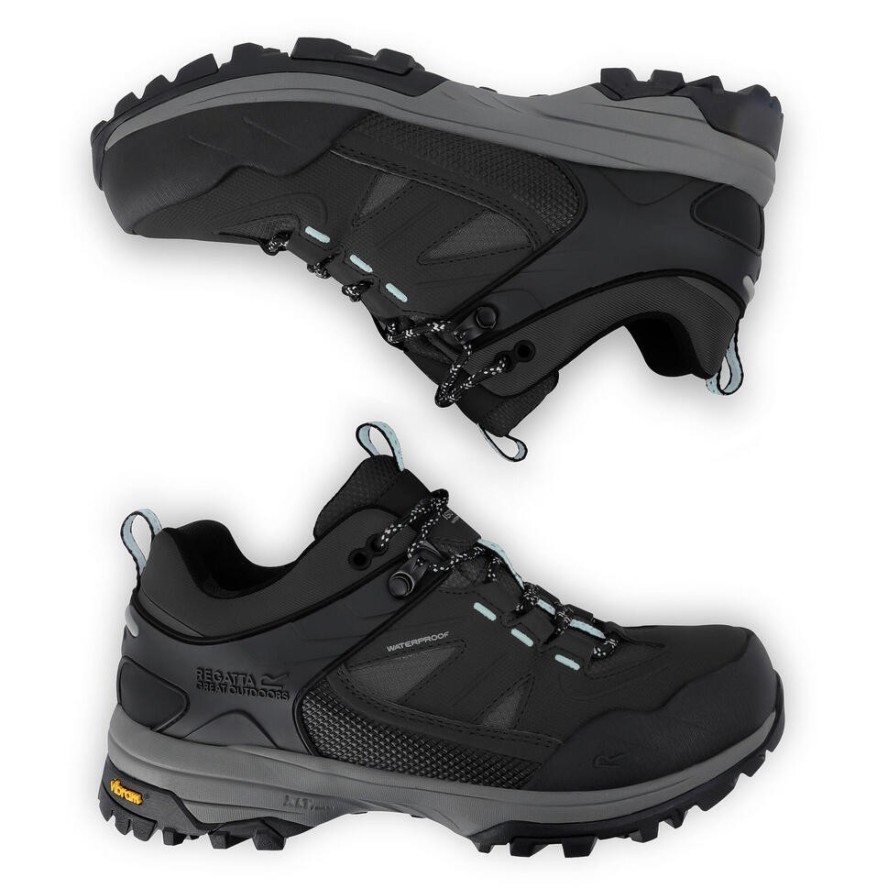 Buty damskie trekkingowe niskie z membraną Regen Vibram