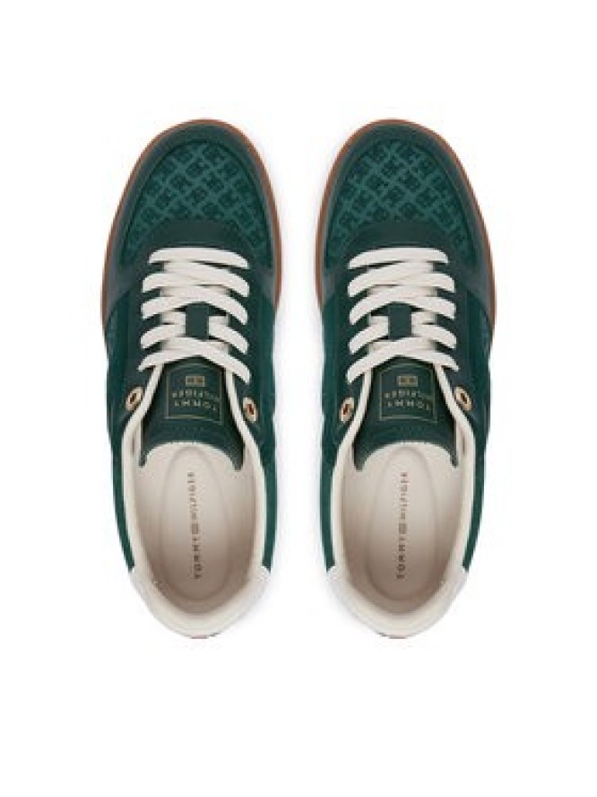 Tommy Hilfiger Sneakersy Th Tribeca Sneaker Monogram FW0FW09691 Zielony