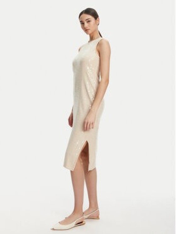 Marella Sukienka koktajlowa Addetto 2523326024 Écru Regular Fit