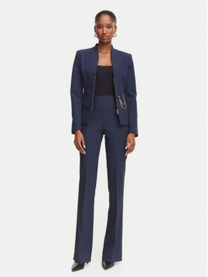 Rinascimento Spodnie materiałowe CFC0130140003 Granatowy Flare Fit