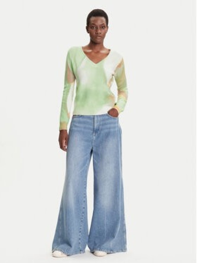 Desigual Sweter Oulu 25WWJF13 Zielony Regular Fit