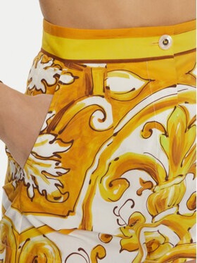 Dolce&Gabbana Szorty materiałowe FTBVIT FI5JV Żółty Regular Fit