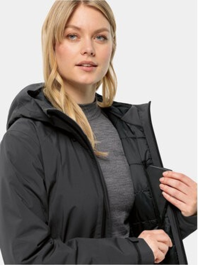 Jack Wolfskin Kurtka zimowa Heidelstein Ins Jkt 1115681 Czarny Regular Fit