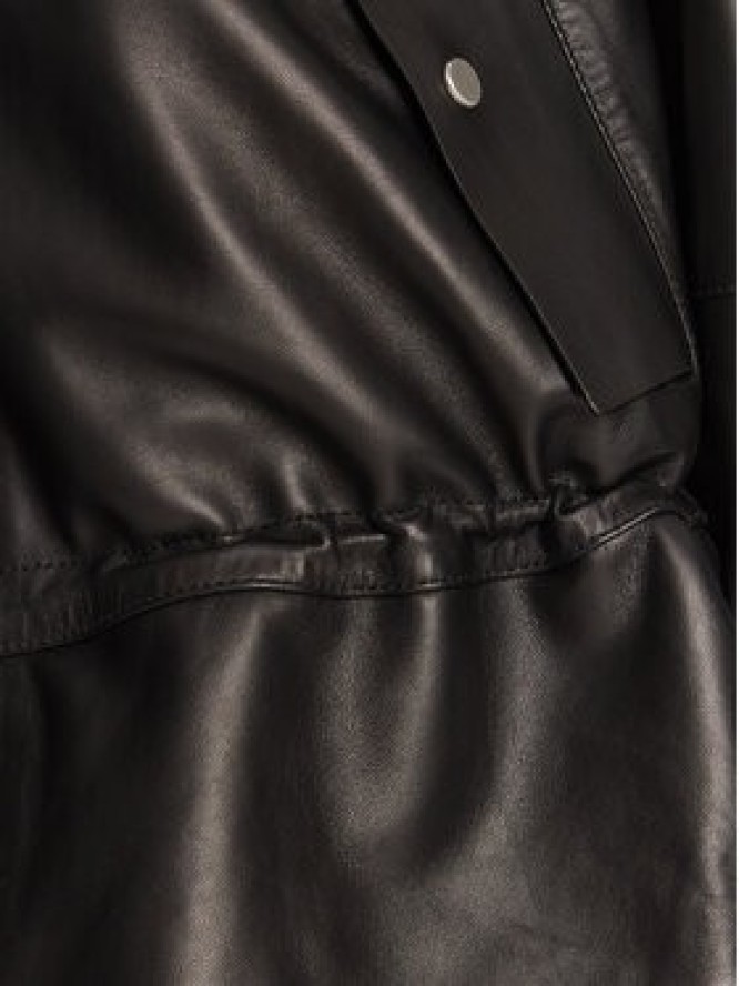 BOSS Kurtka skórzana Salaha 50544445 Czarny Relaxed Fit