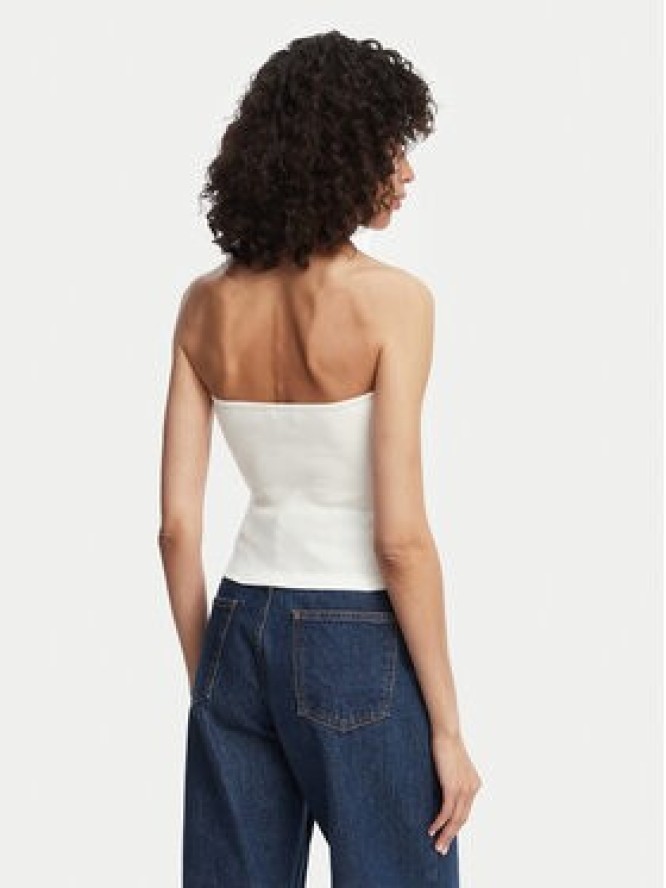 Tommy Jeans Top DW0DW22263 Biały Slim Fit