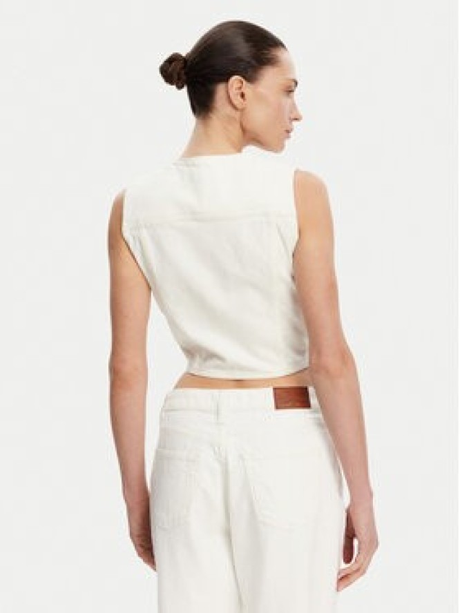 Guess Jeans Kamizelka W5GN74 D5M62 Biały Regular Fit