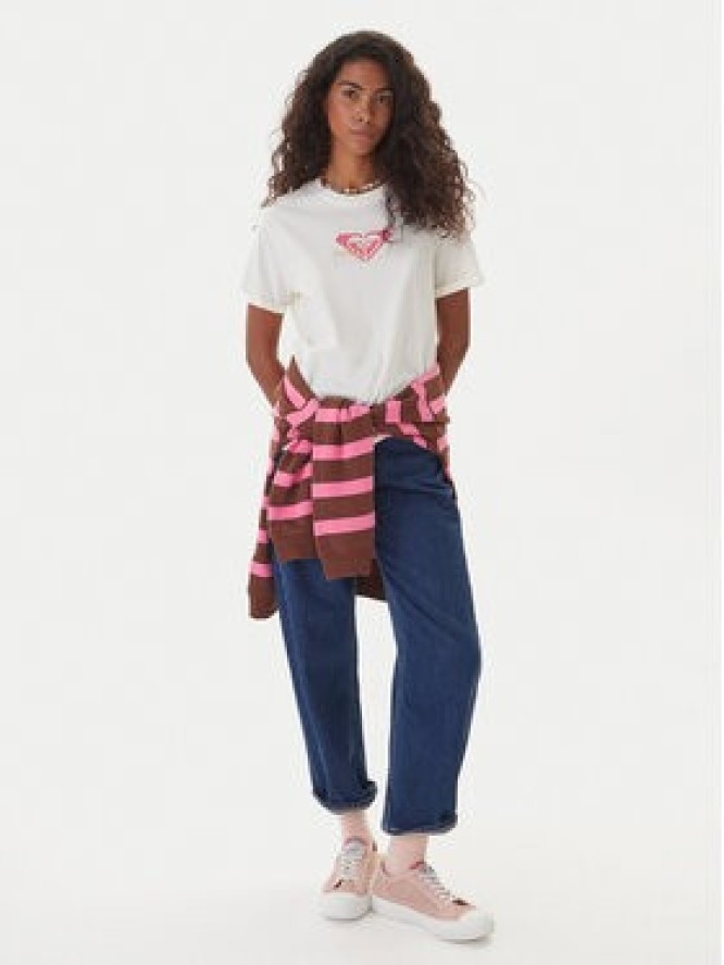 Roxy T-Shirt Oceanregular ERJZT06078 Écru Regular Fit