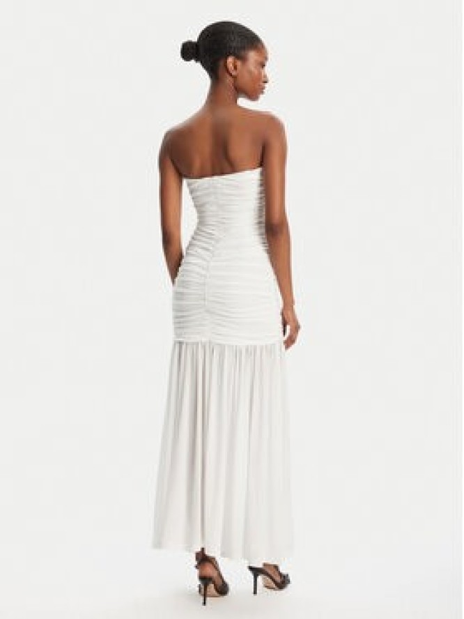 Bardot Sukienka wieczorowa Solana Mesh 59875DB2 Biały Slim Fit