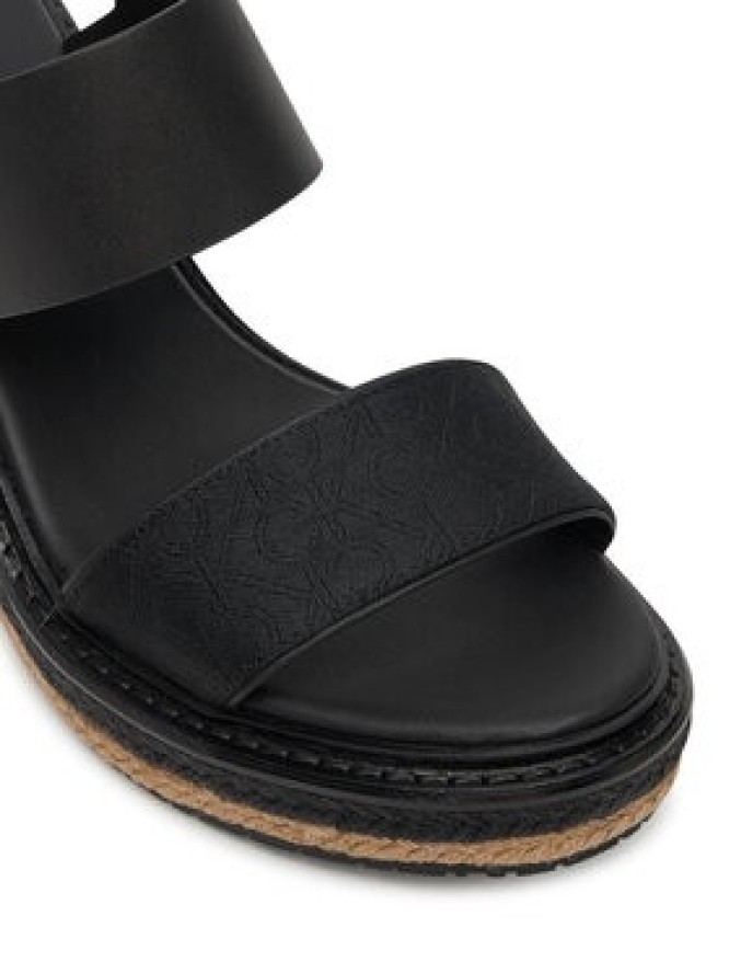 Calvin Klein Espadryle Wedge Sandal 70 - Jacq HW0HW02386 Czarny