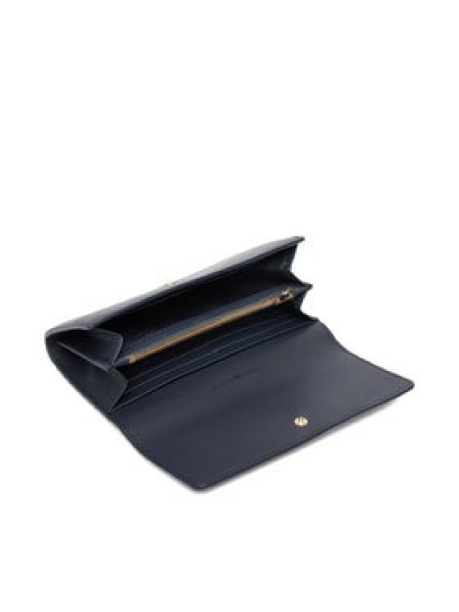 Tommy Hilfiger Portfel Th Icon Lrg Flap Wallet Corp AW0AW18656 Granatowy
