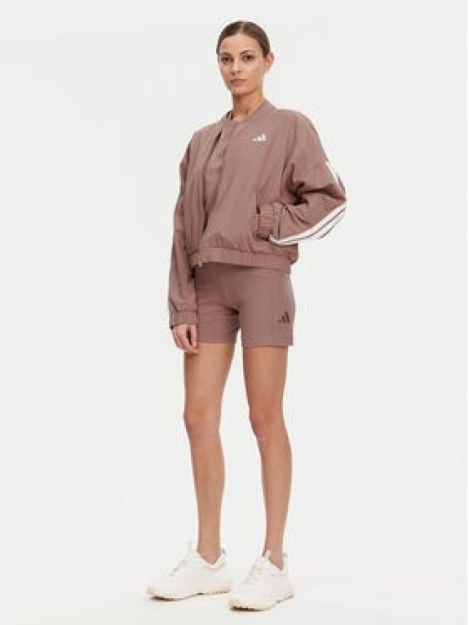 adidas Kurtka bomber Essentials 3-Stripes JD5318 Różowy Loose Fit