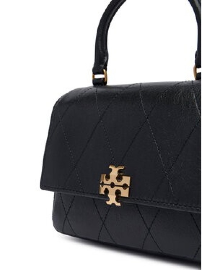 Tory Burch Torebka Charlie Quilted Mini Top Handle Chain Wallet 186032 Czarny