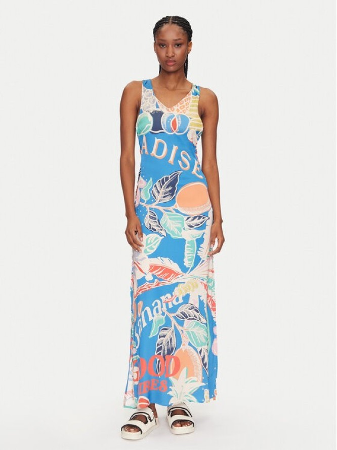 Maaji Sukienka letnia PT2648CLD001 Niebieski Regular Fit