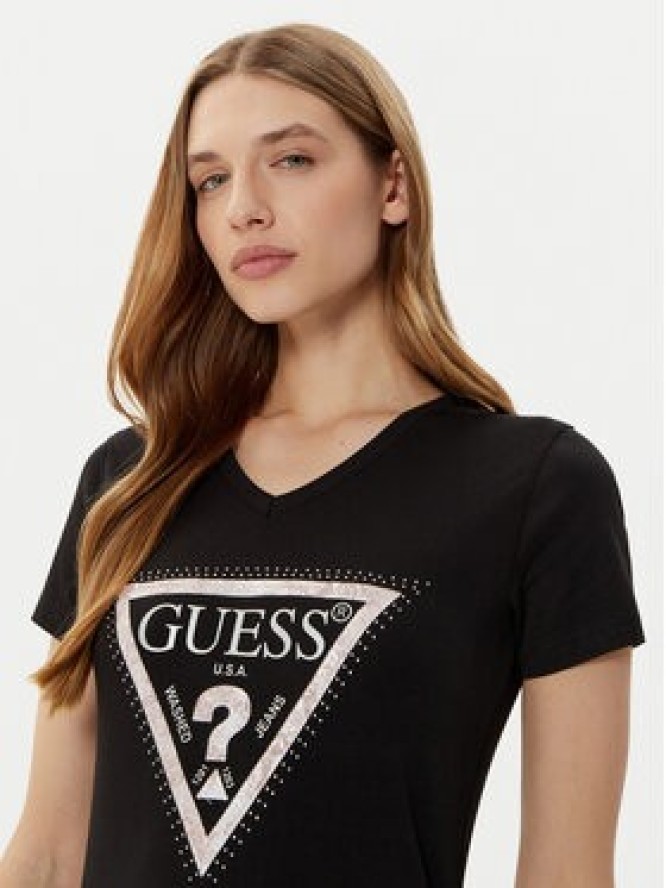 Guess T-Shirt W5RI21 J1314 Czarny Regular Fit