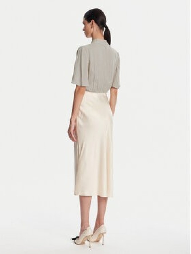 Elisabetta Franchi Sukienka koktajlowa AB85752E2 E84 Beżowy Regular Fit