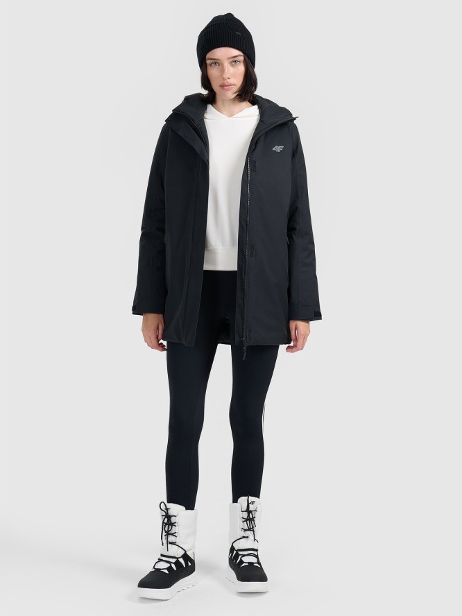 4F Parka zimowa membrana 8000 damska - czarna XL