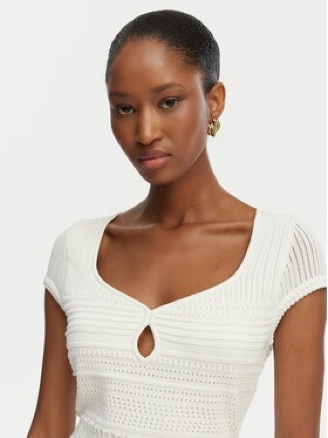 Guess Sukienka dzianinowa W6GK21 Z0603 Biały Regular Fit