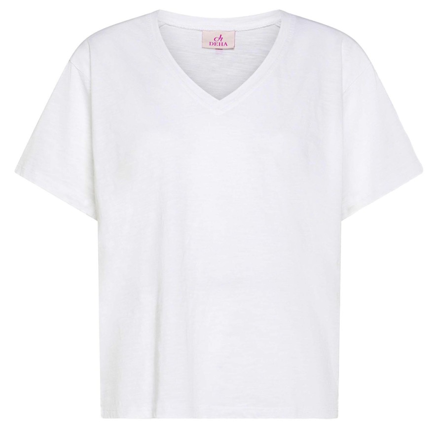 T-Shirt Deha Flamme' Szeroki Dekolt W Serek Damskie